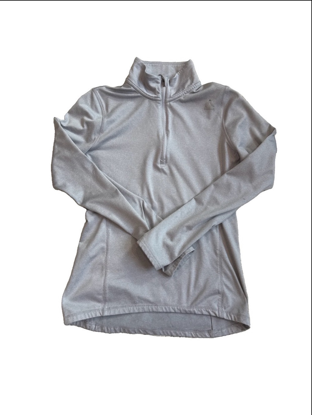 Women's Reebok Light Gray Quarter-Zip Performance Jacket Size Small